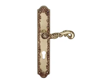 POESIA - Chromed brass door handle on back plate by LINEA CALI' - view 2